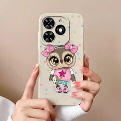Cute Love Heart Cartoon Style Liquid Silicone Phone Case - New Design for Tecno Spark Go 2024 (TYW269)