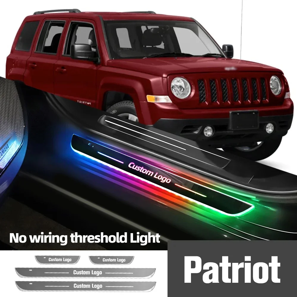 

For Jeep Patriot MK74 2007-2017 2012 2014 2016 Car Door Sill Light Customized Logo LED Welcome Threshold Pedal Lamp Accessories