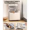 25-in-1 Bread Maker Machine with Automatic Dual Dispenser, 2LB Stainless Steel Breadmaker with Gluten-Free 2