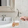 Portable Bamboo Lid Cotton Swab Storage Box Round Transparent Acrylic Multipurpose Makeup Remover Cotton Boxes 5