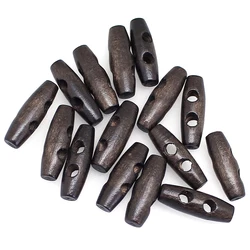 Set of 15 Natural Wooden Toggle Buttons - 30mm (2)