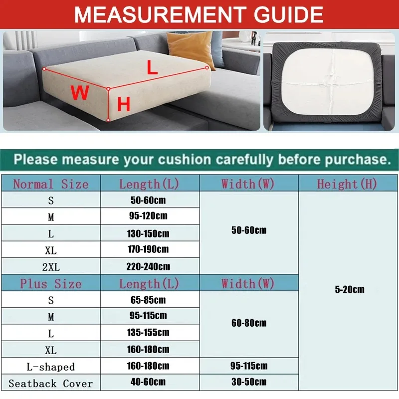 Waterproof Sofa Cushion Covers Non-slip Silky Sofa Seat Covers Furniture Protector Soft Stretch Sofa Cover For Living Room Hotel 2