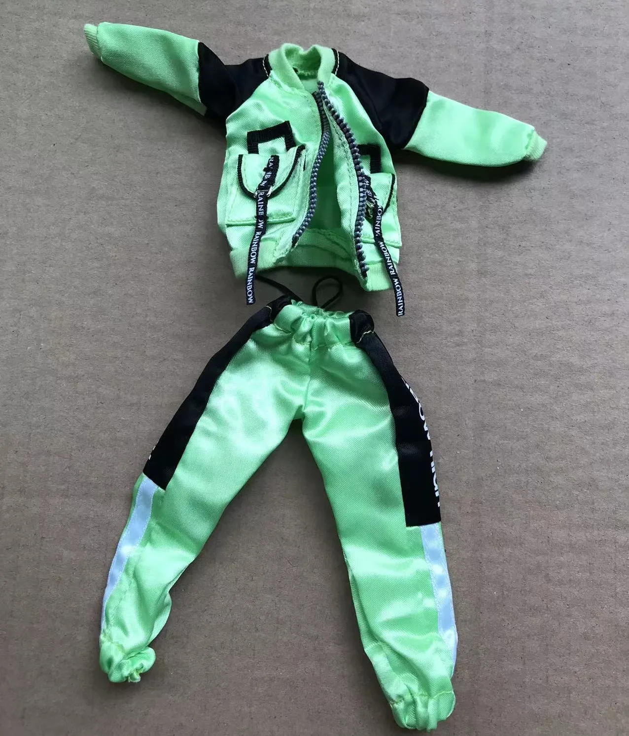 Colorful Rainbow Doll Clothing Set with Accessories and Footwear