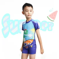 2024 Fashion Cute Cartoon Swimwear Boys New Children One-piece suit Kids Swimsuits Protection Light Breathable Swimming Costume 3