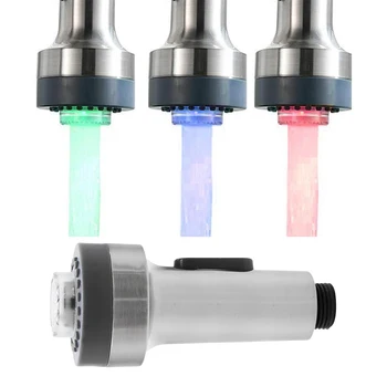 1 pz rubinetto da cucina per lavello rubinetto estraibile LED testa di spruzzo molla per uso domestico maniglia singola fornitura per la casa 1