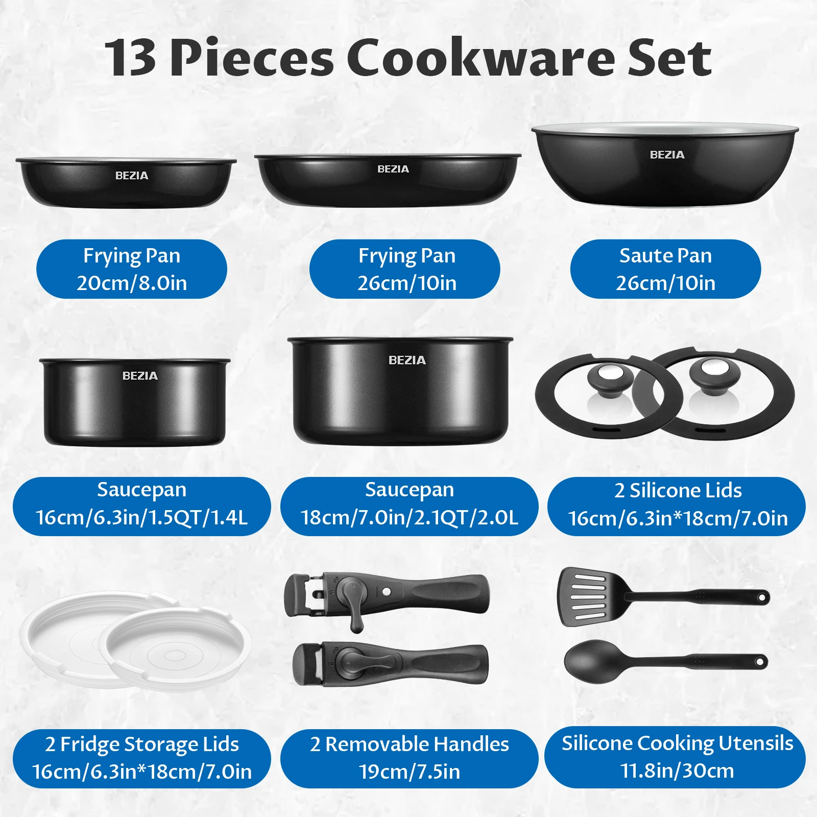 13-Piece Ceramic Nonstick Cookware Set 6