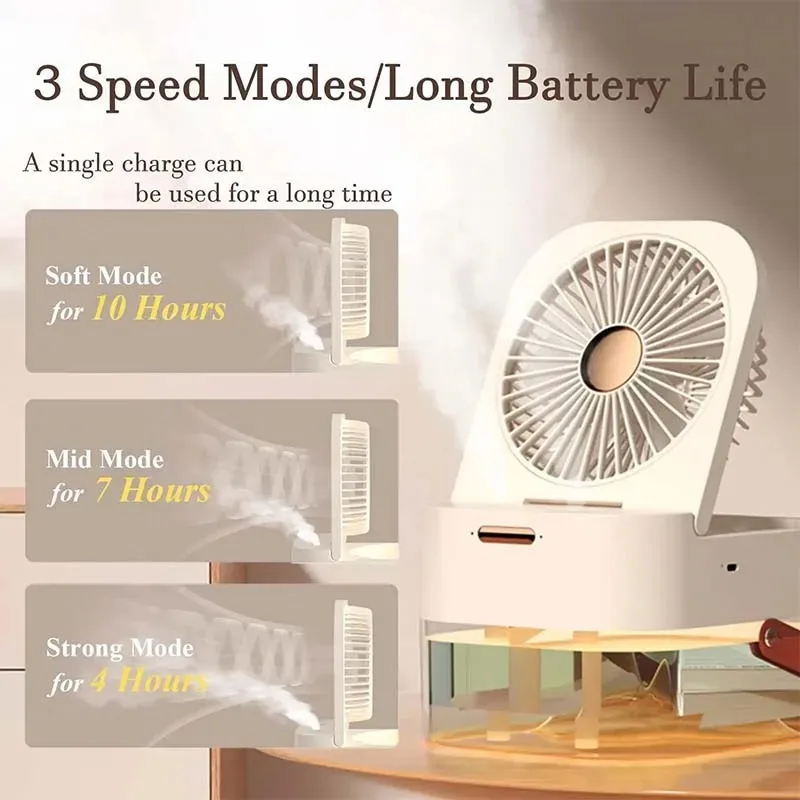 Desktop Model Cool Humidification Hydration Spray Fan Big Wind Cold Air Usb Remote Control Electric Fan