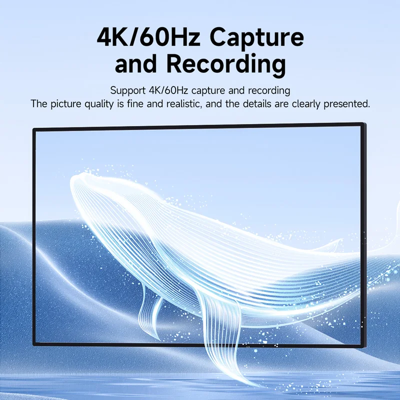 하기비스 4K HDMI 비디오 캡처 카드 HDR VRR RGB 패스스루 저지연 게임 스트리밍 라이브 방송 (스위치2, PS5, PS4 카메라용)