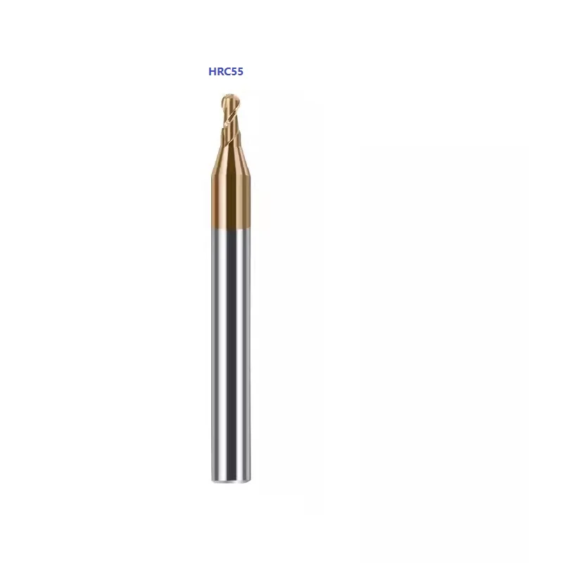 HRC55 HRC60 HRC65 마이크로 볼 노즈 엔드 밀, CNC 조각 비트, 황소 밀링 커터, R0.1 R0.15 R0.2 R0.25 R0.3 R0.35 R0.4 R0.45 mm