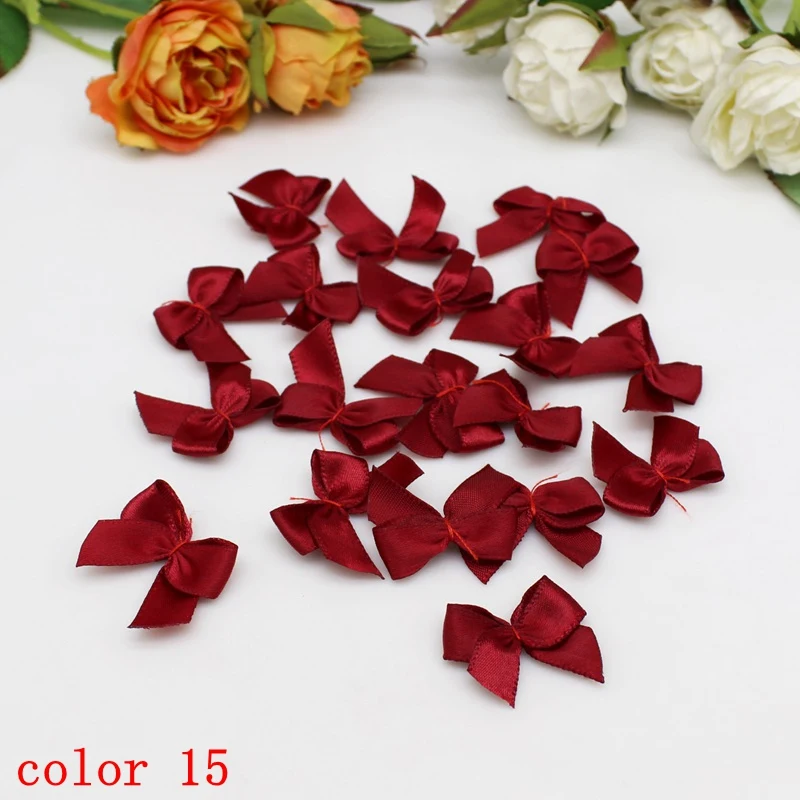 thumbnail image 1 of 50/100 piezas de lazos de cinta de satén mixtos de 25 mm, lazos pequeños hechos a mano para manualidades, accesorios de decoración para fiestas de bodas y Navidad, 1 of 5