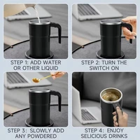 380ML Mini Electric Coffee Self Mixing Mug IP67 Waterproof Food Safe Coffee Mug USB Rechargeable Automatic Magnetic Cup For Tea 6