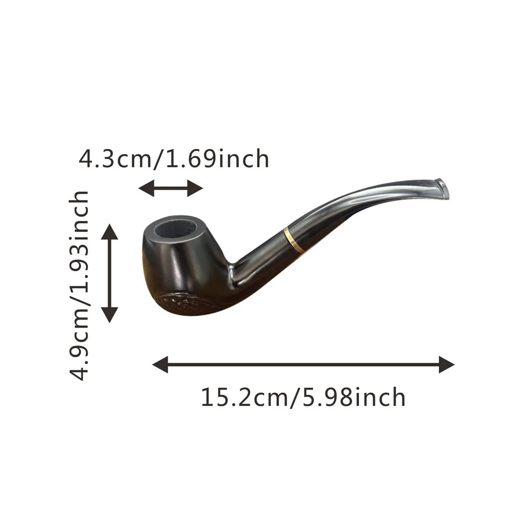 1pcs Black Natural Ebony Wood Tobacco Pipe Sandalwood Smoking Tool Pipe