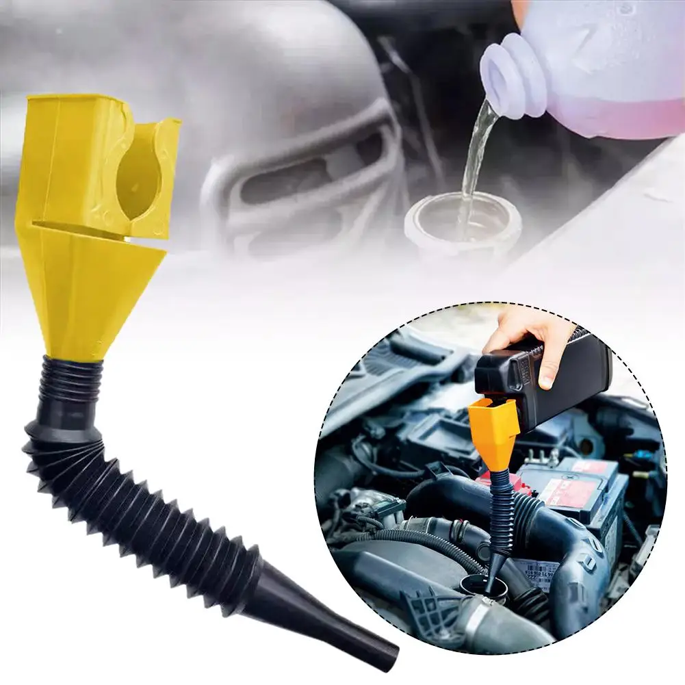 Plastic Car Oil Pouring Hands-free Bayonet Fueling Funnel Portable Folding Telescopic Hose Filling Motorcycle Gasoline Funnel