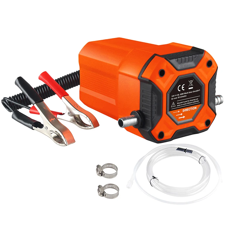 Yaofafa 12v 60w Olieverversingspomp Extractor Met Overbelastingsbeveiliging, Verbeterde Motor Olie Extractie Diesel Vloeistof Pomp Extractor Spoelbak Overdracht Pomp, Elektrische Olie Pomp Met Slangen