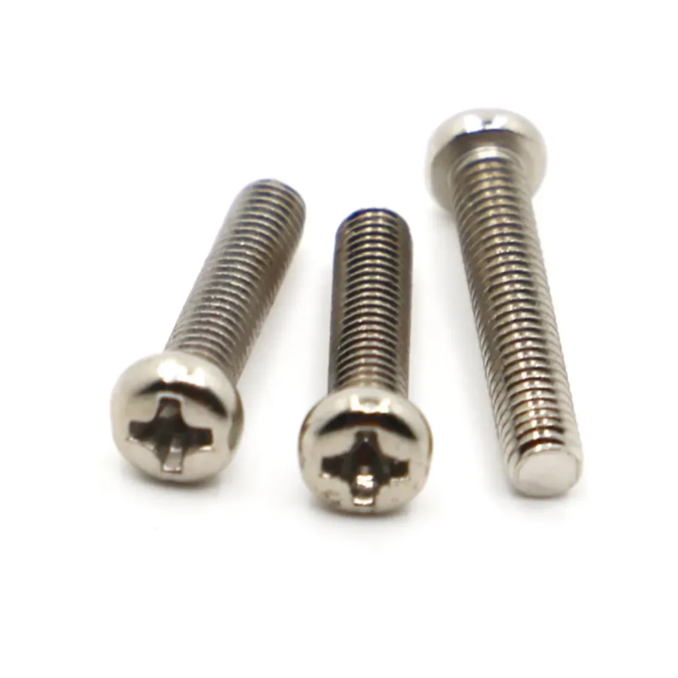 50/100pcs GB818 Nickel Plated Steel Cross Recessed Round Pan Head Pm Screw Phillips Machine Screw Size M(1.2 1.4 1.6 2.5 2 3 4)