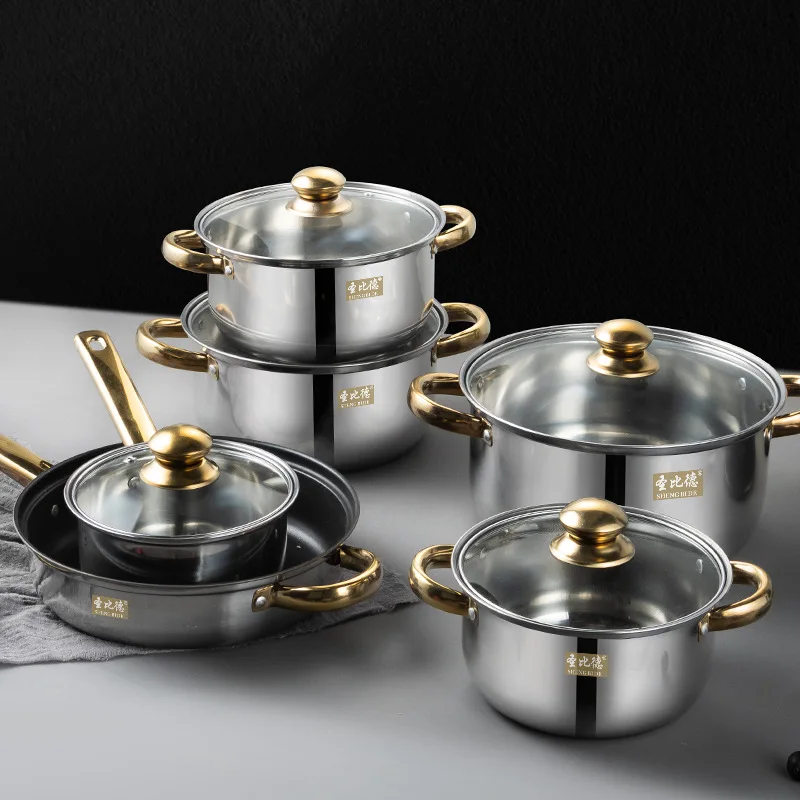 https://ae01.alicdn.com/kf/Sf0b85b8feed04868a8ff0b62fde83346h/6PCS-Stainless-Steel-Cookware-Set-Golden-Handle-Suit-Kitchen-Non-Stick-Frying-Pan-Kettle-Pots-And.jpg