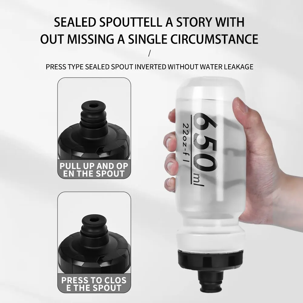 Water Bottle Bicycle Water Bottle Sports Bottle Cycling Water Bottle 750ml Food Grade Leak-proof BPA-free Fitness Running Camping Hiking Sports Kettle Bike Bottle Cage