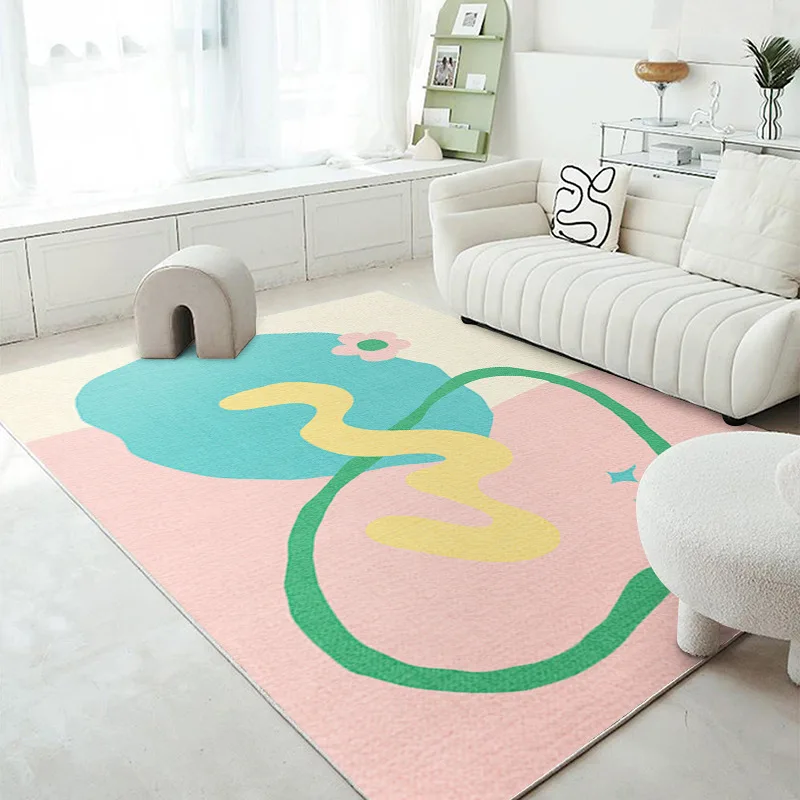 

Nordic Simple Bedroom Bedside Soft Carpet Ins Living Room Decoration Carpets Home Balcony Bay Window Porch Entry Non-slip Rug