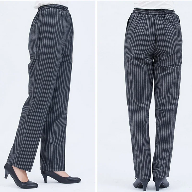 Unisex Chef Pants Cook Chef Bakery Pants with Elastic Waist Hotel Restaurant Kitchen Work Long Food Service Uniform chef pants chef work clothes