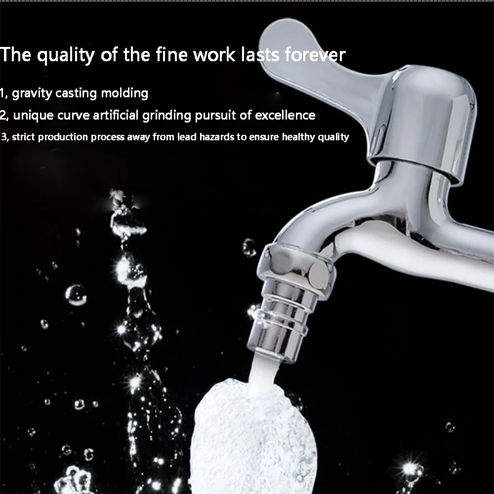 Copper 4-point Washing Machine Faucet Single Cold Water Faucet DN15 Zinc Alloy Quick Opening Quick Opening Water Nozzle washing machine faucet