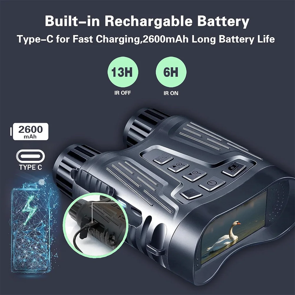 4K Digital Night Vision Goggles Binoculars Rechargeable Night Vision Goggles With 3.2 4