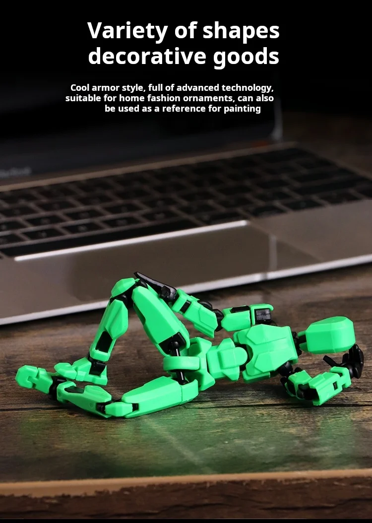 DIY Multi-Jointed Bewegliche Shapeshift Roboter Ornamente 3D Gedruckt Mannequin Glück Charakter Action-figuren Spielzeug für Kinder Geschenk – Detail 8