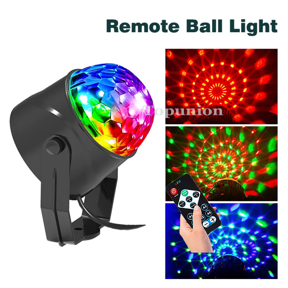 

KTV Stage Rotating Light RGB Colorful Disco Rotating Laser KTV Projection Dance Small Magic Ball Lights