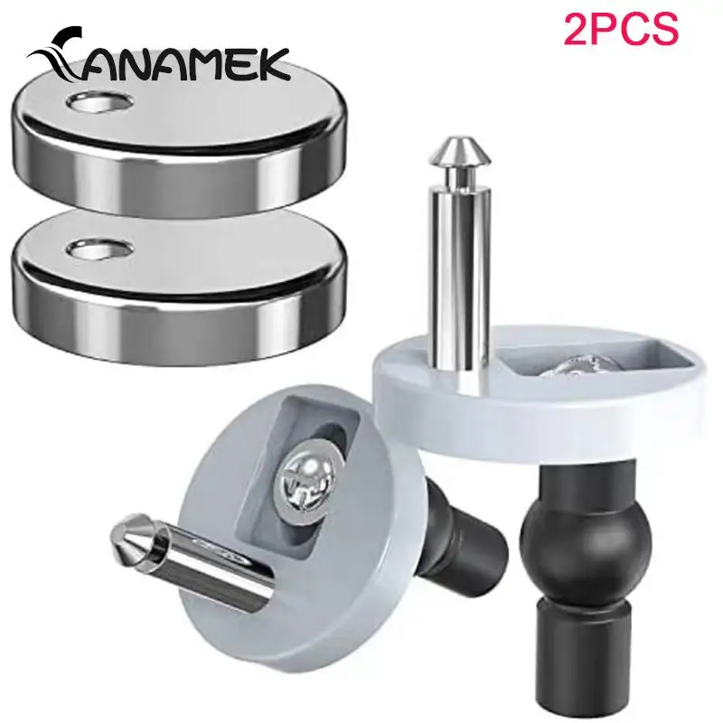 

2PCS Universa Stainless Steel Toilet Seats Top Fix Hinge Home Hardware Toilet Seat Hinges Soft Release Quick Fit Replacement