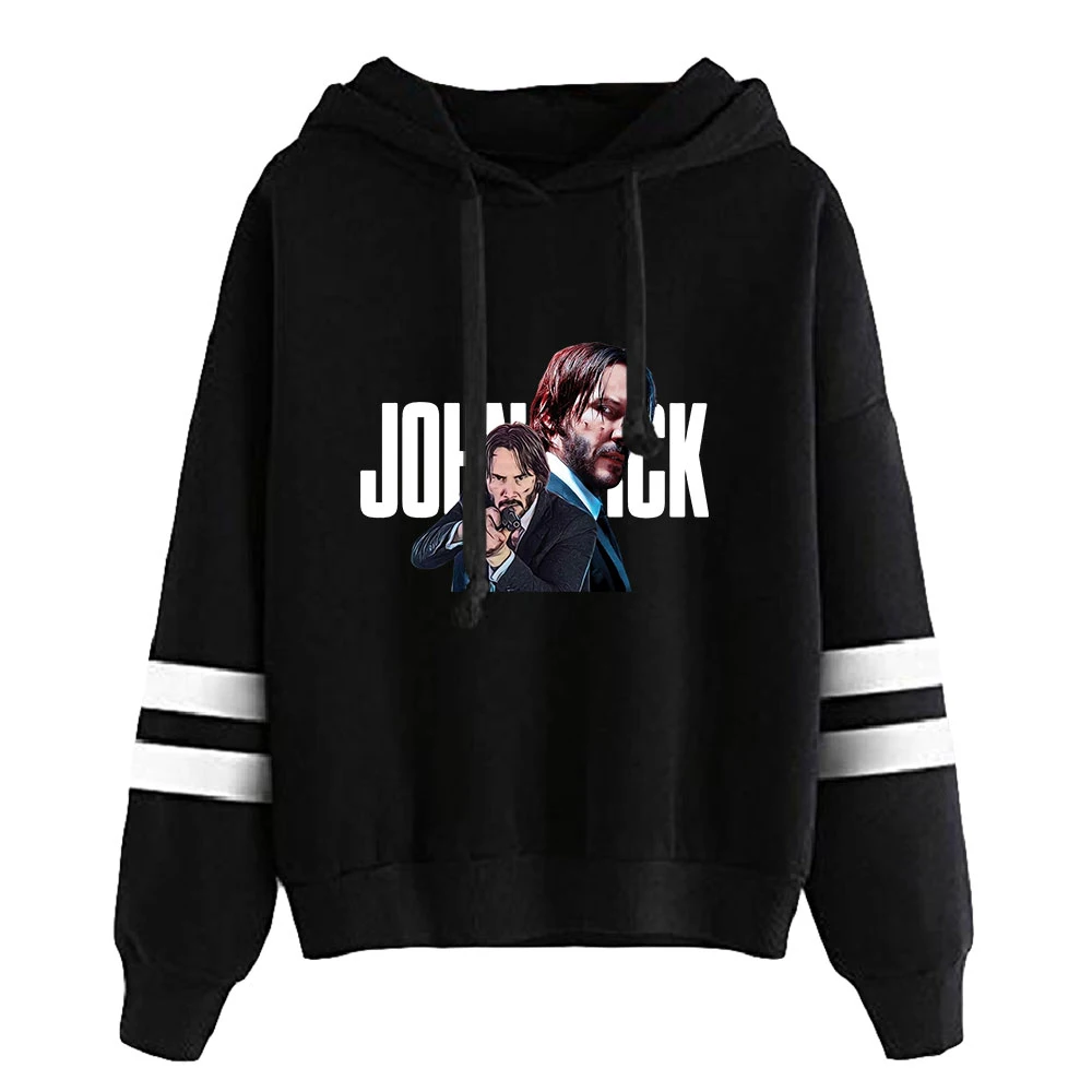 

John Wick Chapter 4 Hoodie Unisex Pocketless Sleeve Sweatshirt Men Women's Pullover American Action Keanu Reeves Fashion Clothes