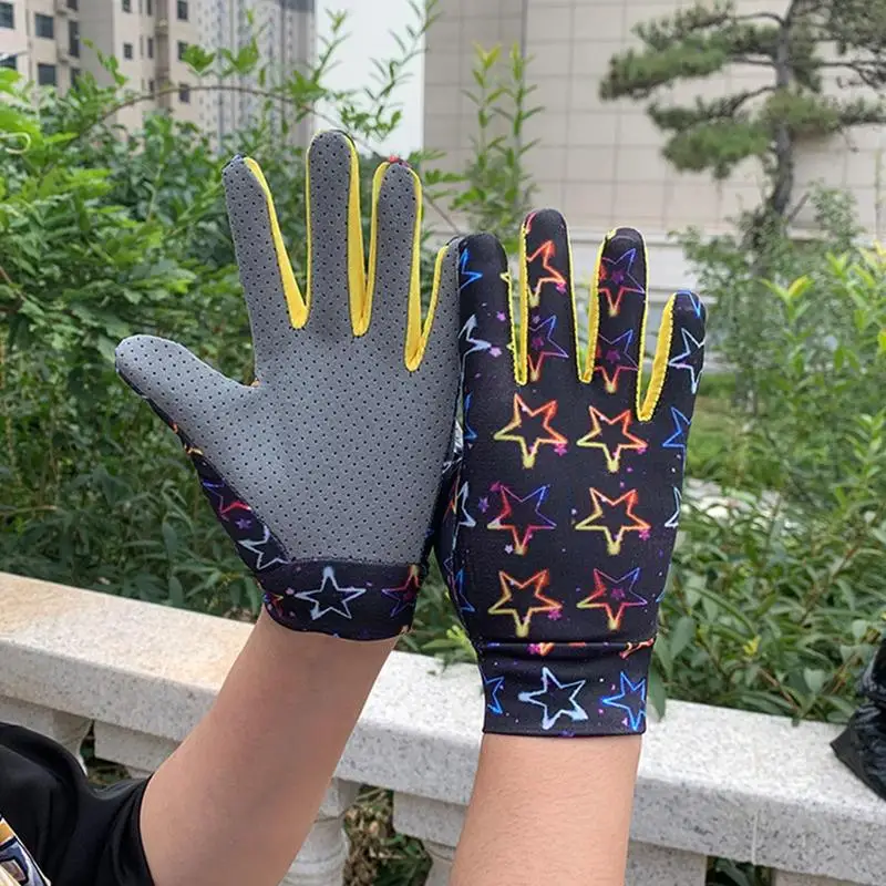 Kids Silk Gloves Non-slip Driving Gloves Kids Antiskid Gloves Sunproof For Outdoor Sports Running Cycling 3