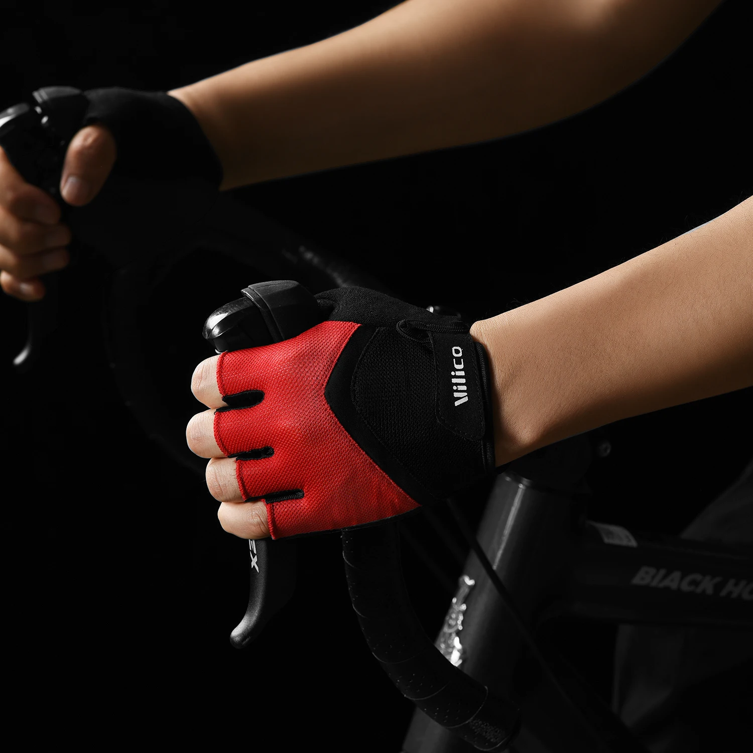 Summer half-finger cycling gloves for men and women with thickened palm pads, non-slip and breathable outdoor sports gloves 6