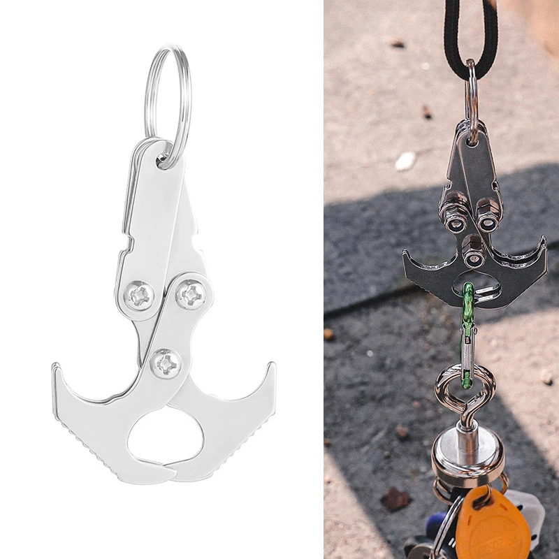 Stainless Steel Grappling Hook Folding Climbing Claw for
