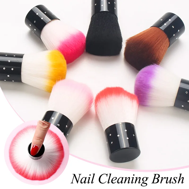 1pc Nail Dust Brush Cleaner Tools Mushroom Gradient Powder Brush Soft Girl Blush Brush Makeup