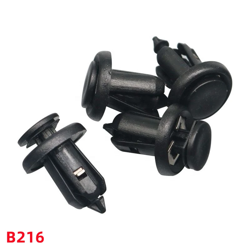 

100Pcs Car Fastener Clips Plastic Push-Type Rivets Bumper Shield Retainer Clip B216