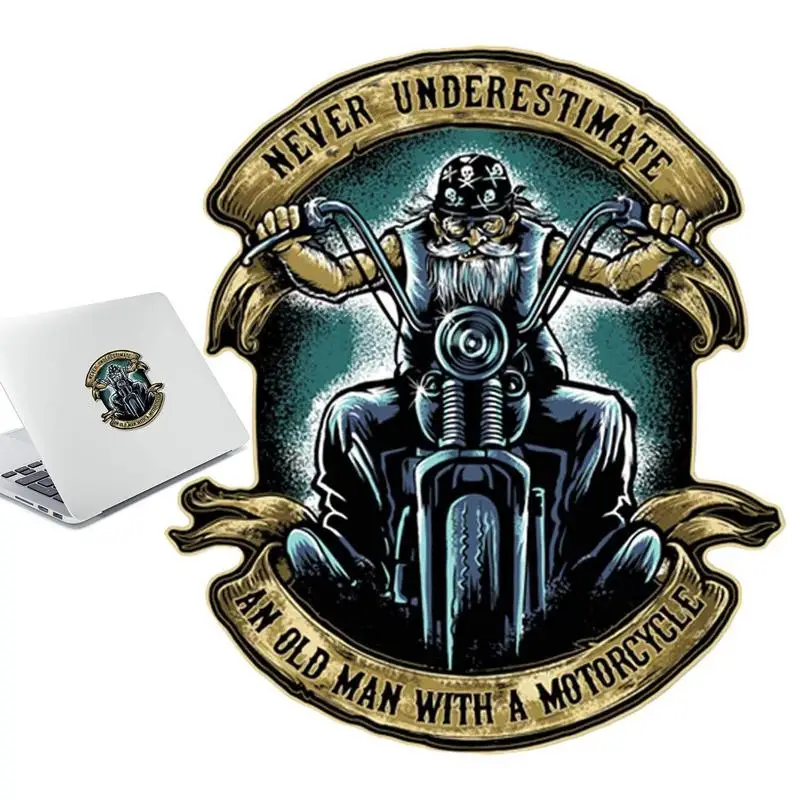 

Decal For Motorcycle Car Stickers Motorcycle Helmets Decal Easy Apply Never Underestimate An Old Man With A Motorcycle Sticker