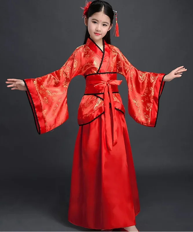 Ancient Chinese Dress Girls Children Kimono Traditional