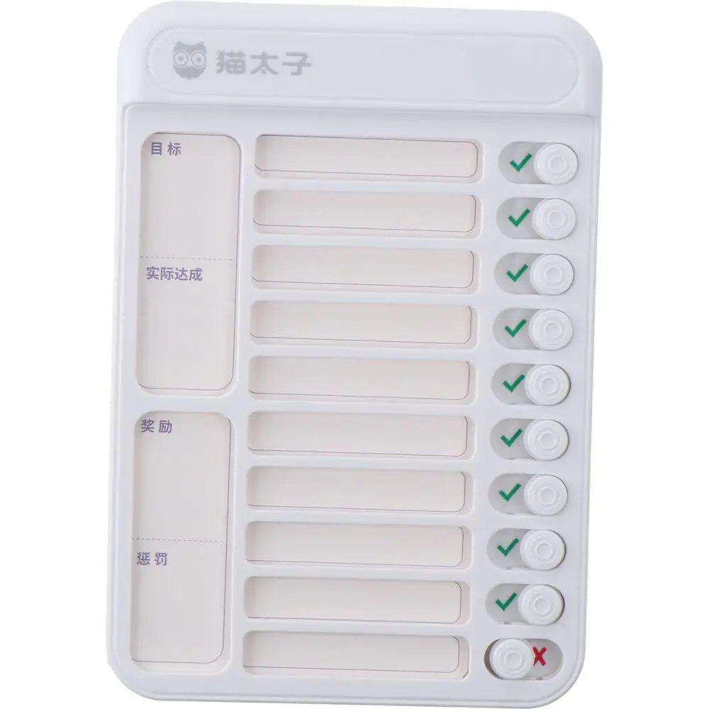 To Do List Checklist Board with 12 Cardstock, Check List Memo Board Chart Memo,Detachable Reusable Plastic Planner