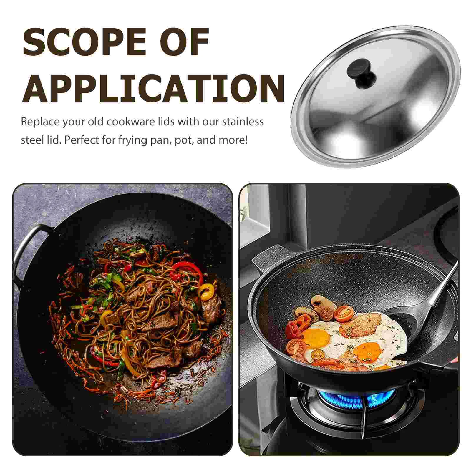 Stainless Steel Cookware Lids Oil Pot Cover 30Cm Bacon Grease Container Lid Anti-Scald Oil Jar Cover Reusable Kitchen Seasoning silicone food cover silicone pot lid silicone pan covers