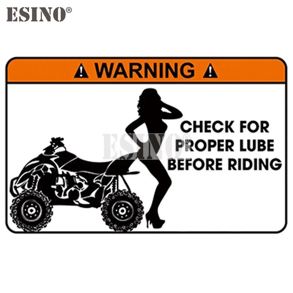 

Car Styling Funny Warning Check for Proper Lube Before Riding Adhesive PVC Decal Waterproof Body Glass Sticker Pattern Vinyl