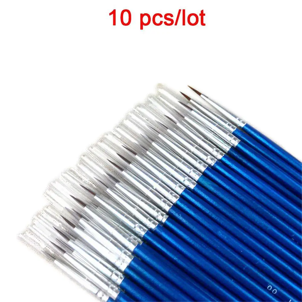 

10 Pcs/lot Point Tip Pastry Baking Tools Fondant Cake Decorating Nylon Fiber Hair Line Drawing Pen Artist Paint Brush