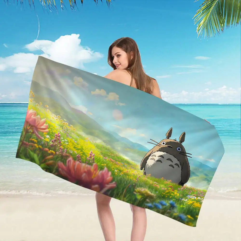 My Neighbor T-Totoroes Anime Anime Beach Swimming Towel Soft Absorbent Washcloth Children's Gifts For Kids Travel Camping Gym