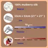 53cm 100% Pure Silk Bandana Women Handkerchief Strawberry Female Hair Scarf Kids Gift Natural Silk Square Headband Bulk Present 5
