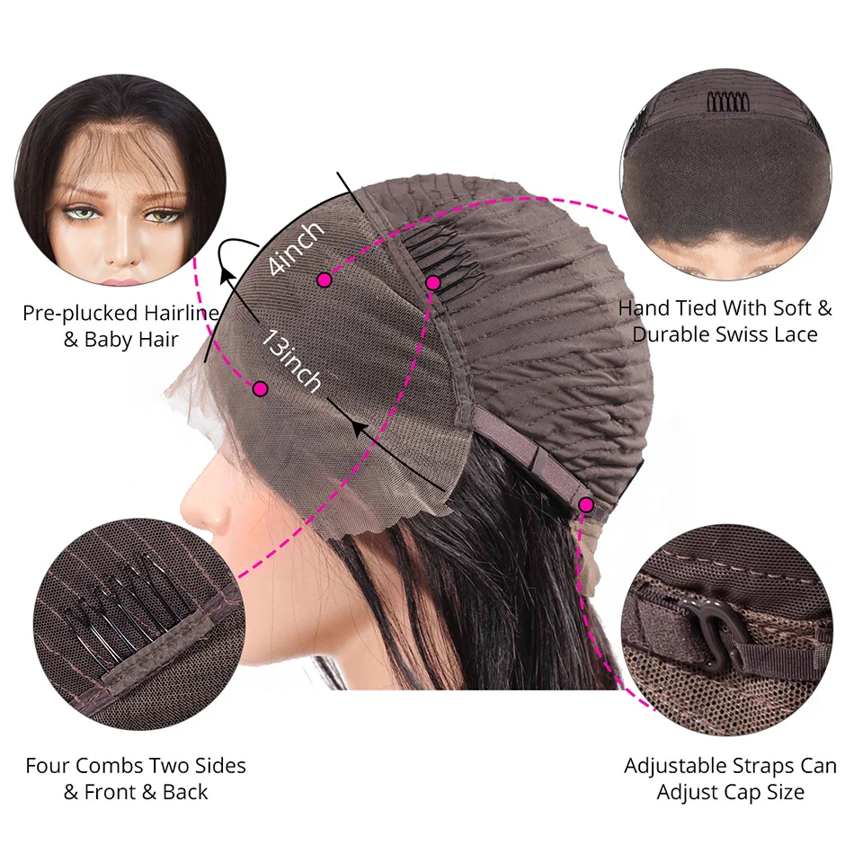 Curly HD Transparent Lace Front Human Hair Wigs For Women Brazilian Curly Human Hair Wigs Remy Bob 13x4 human hair wig lace front wig human hair wigs front lace wig