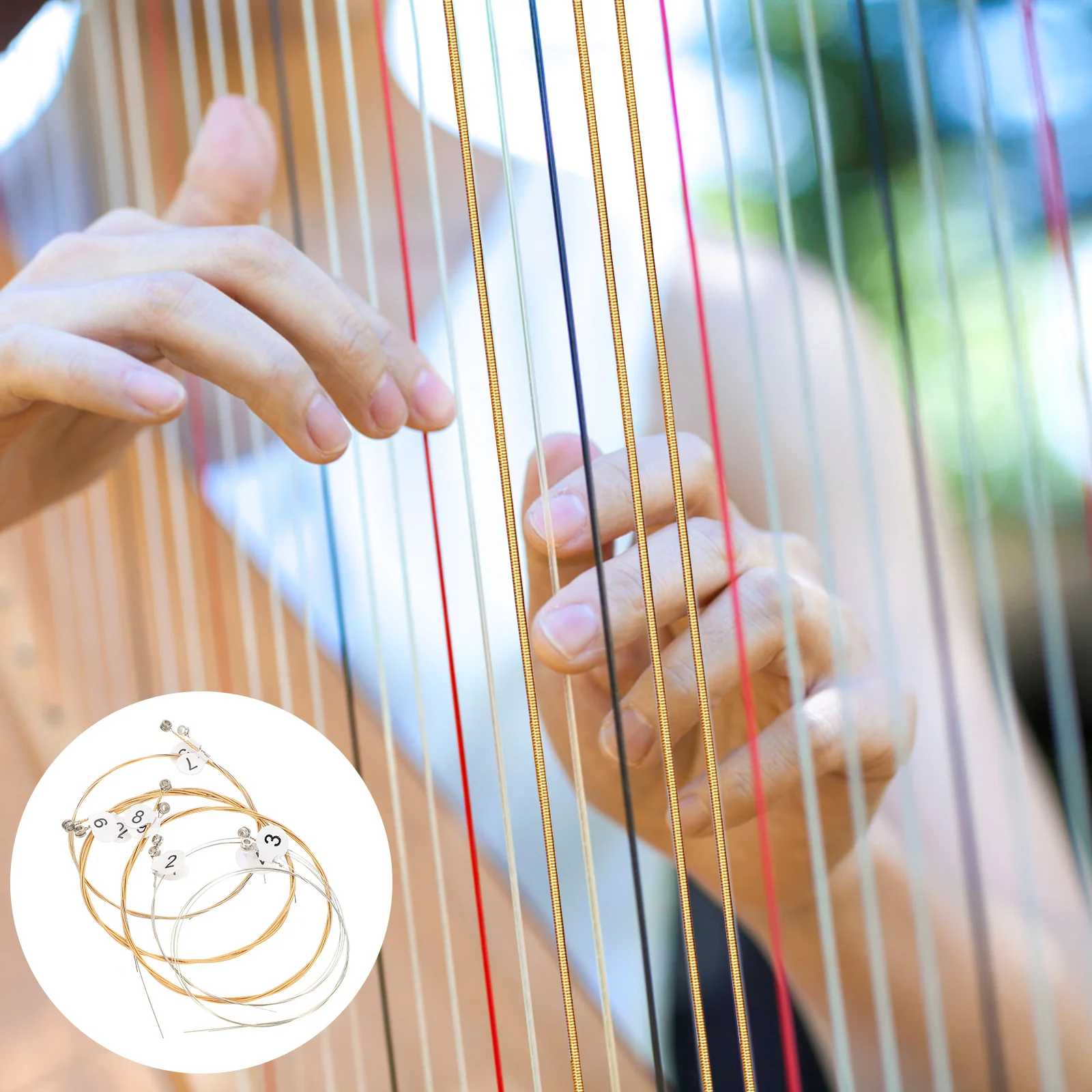 

7/10StringHarp Strings s Lyre Brass Strings Set Lyre Harp Nylon String Replacement For Musical Instrument Piano String