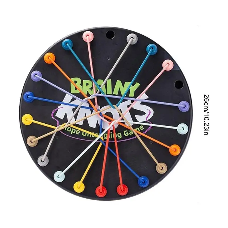 Kid Rope Knots Sensory Social Board Game Colore Twisted Connected Line Brain Strategy Logical Thinking Challenge Fun Table Game