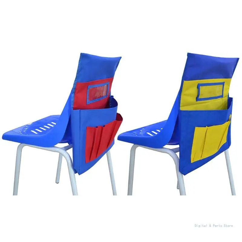 

M17F Chair Back Pocket Seatback Stuff Storage Bag for School Students Daycare