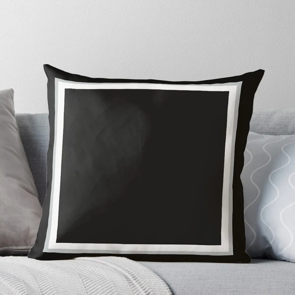 

Black with White and Silver Throw Pillow Sofa Pillow Cover Cushions Cover