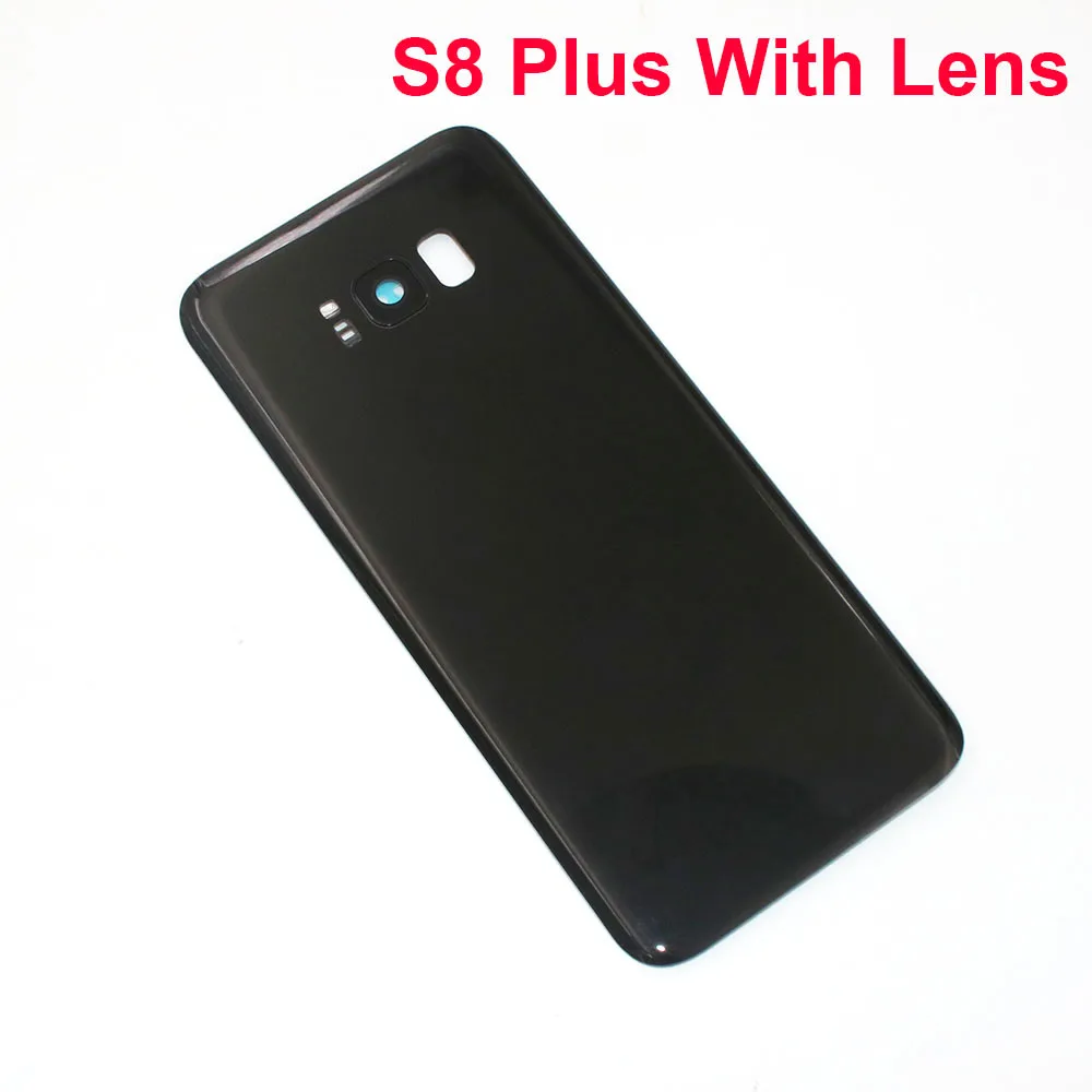 Premium Back Glass Replacement with Camera Lens Frame + Logo for Samsung Galaxy S8/S8+ Battery Cover Repair