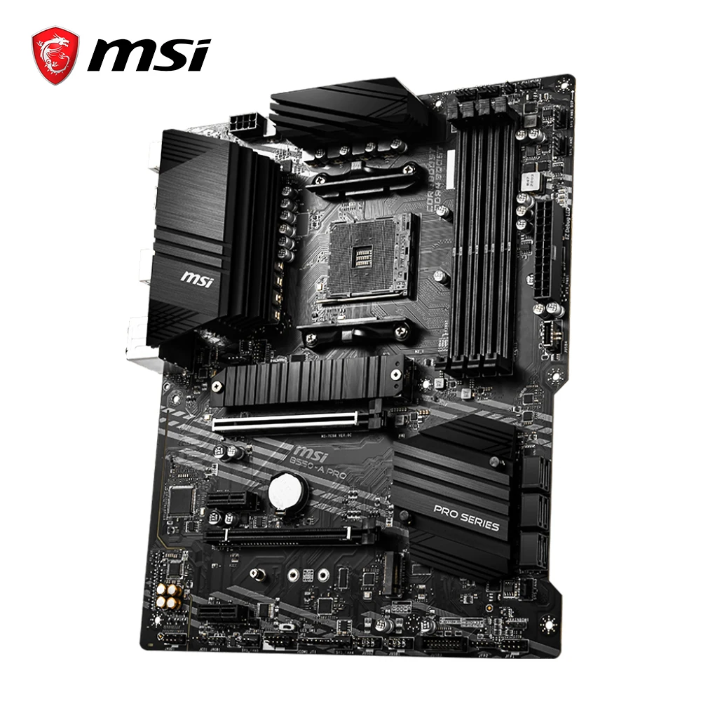

Материнская плата MSI B550, материнская плата стандарта AMD с разъемом AM4, поддерживает Ryzen 7 5800x, поддерживает 4x DIMM макс. 128 ГБ DDR4
