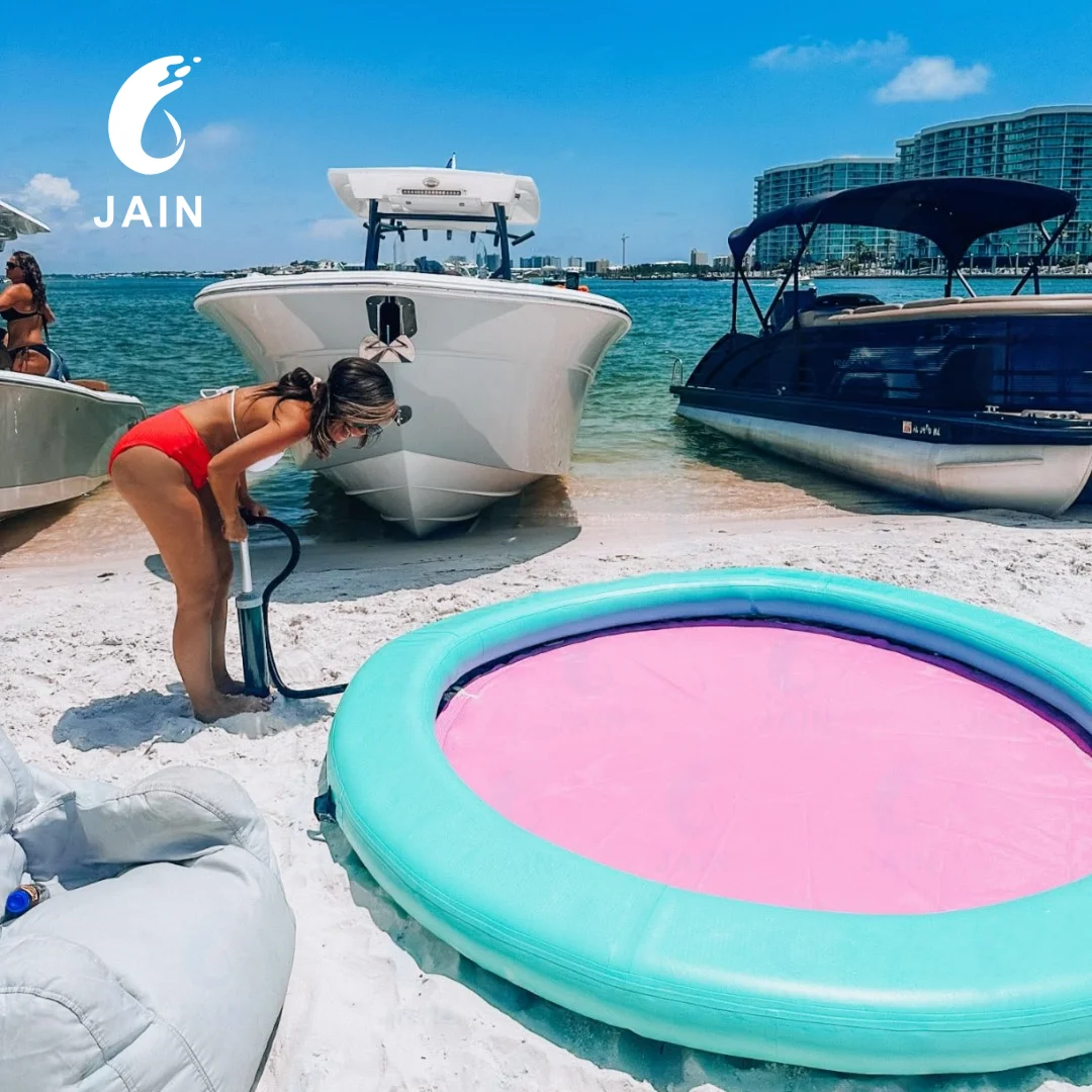 Hamaca de agua inflable cuadrada con portavasos de 10 pi/8 pi, hamaca flotante cubierta de EVA para piscina, lago, playa, barco Hamaca de agua inflable cuadrada con portavasos de 10 pi/8 pi, hamaca flotante cubierta de EVA para piscina, lago, playa, barco